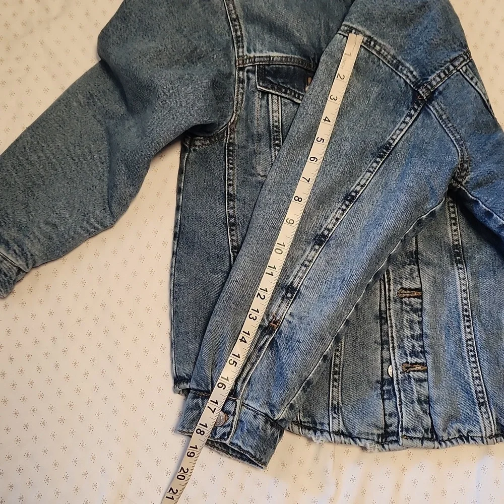 Zara boys denim button-up insulated jacket sz 10